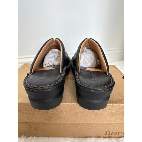 Born Mount II Black Leather Platform Clogs Size 9 Comfort Slip-On Shoes like new - Picture 7 of 16